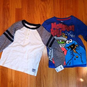 Set of 2 NWT Boys Longs Sleeve Shirts 4t